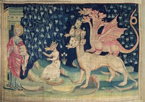 カエルを吐くドラゴン、No.62「怒りの黙示録」、1373-87（タペストリー）
